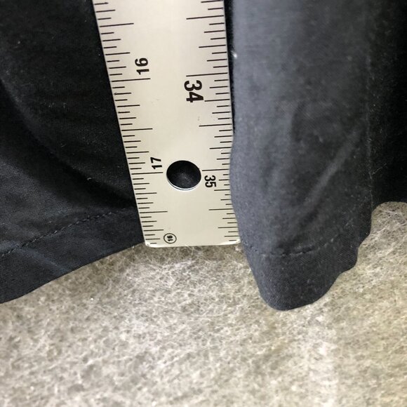 Lands' End Oversized Swim Cover Up Dress Womens L Black Sheer V-Neck Drawstring - Picture 8 of 10